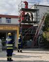 BildID: 3275 Übung PKW in Baugerüst